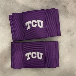 Purple TCU Shoe Clips